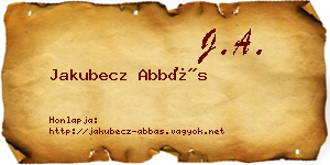 Jakubecz Abbás névjegykártya